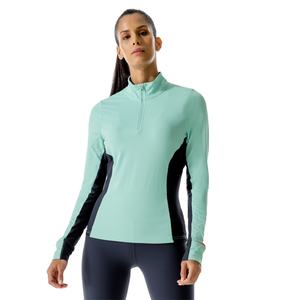 Sudadera con Capucha para Mujer, Personalizada, con Media Cremallera, Sin Costuras, Ecológica, Transpirable, de Tela de Rizo, para Yoga y Ejercicio - Product Image 1