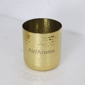 Frascos de Latón Dorado de 12 oz con Logotipo Personalizado, Hechos a Mano, Resistentes al Calor, Duraderos, para Velas, Decoración del Hogar, Fabricación de Velas - Product Image 2