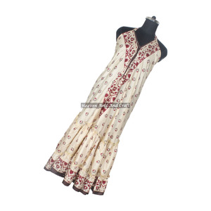 Vestido de Seda Sari Bohemio para Mujer, Compra en Línea Directamente del Fabricante, Vestido de Noche Elegante sin Mangas para Damas - Product Image 4