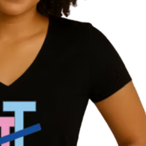 Camiseta Negra para Mujer con Diseño de Letras Entrelazadas, Ropa Casual para el Día a Día, Estilo Urbano, Cómoda y a la Moda - Product Image 3