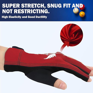 Guantes de Snooker Acolchados con Protección contra Impactos, Malla Transpirable en la Parte Posterior, Palma de Cuero Liso - Product Image 2