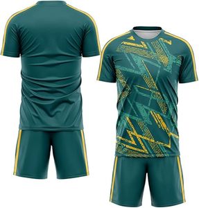 Conjuntos de Camisetas de Fútbol al Por Mayor, Corte Atlético con Costuras Profesionales, Diseño Retro a Rayas, Uniforme de Fútbol - Product Image 3