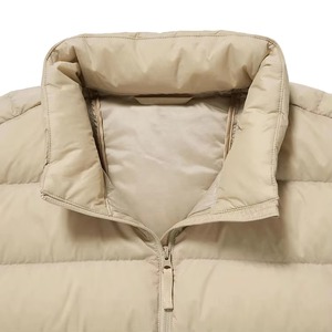 Men's Winter Lightweight Nylon Waterproof Windproof Outdoor Jacket Breathable Packable Puffer <b>Canvas</b> Lining Mandarin <b>Plain</b> Dyed - Product Image 3