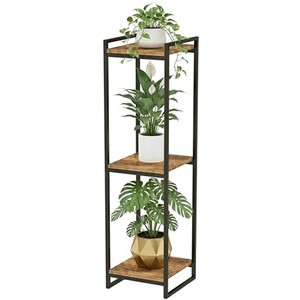 Walnut Wood Plant Display Stand with White Top - Wholesale Wooden <b>Planters</b> India - Product Image 5