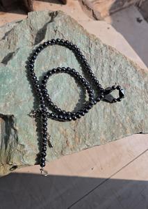 Cuentas redondas de moissanita negra de 6 mm, corte AAA, hechas a mano, para joyería de moda para mujer - Product Image 2