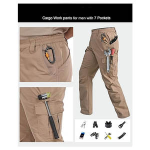 Pantalones Cargo para Hombre, Resistentes al Agua, Transpirables, Tácticos, para Senderismo, con 7 Bolsillos, Duraderos, para Trabajo al Aire Libre y Viajes - Product Image 6