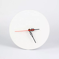 Almacenes-Reloj de mdf con sublimación, forma redonda normal, tablero de reloj con prensa térmica para Decoración