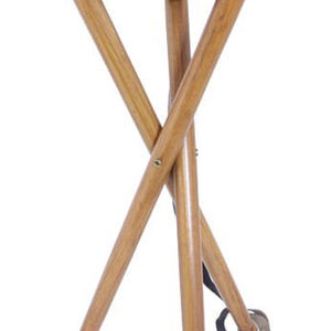 Lightweight Folding Leather <b>Walking</b> Seat <b>Stick</b> Portable Tripod Chair for Hunting Fishing Hiking Golf and Spectator Outdoor - Product Image 3