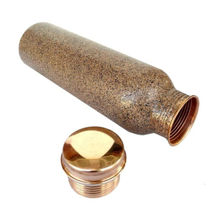 Copper Water <b>Bottle</b> Oriental Design Pattern Portable Travel Drinking <b>Flask</b> with Lids - Product Image 2