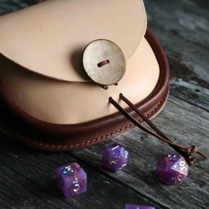 Bolsa de Dados Personalizada de Cuero Vintage con Cordón, Portátil, para Almacenamiento de Dados, Bolsa para Juegos de Mesa, Estilo Clásico para Adultos - Product Image 1