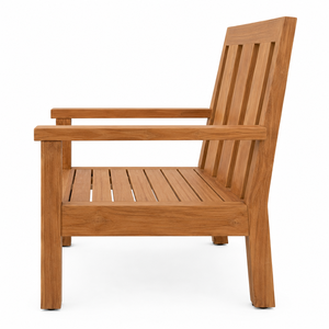 Sillón de Jardín Contemporáneo de Teca Sólida Moderna, Resistente al Agua y Ecológico para Uso en Playa y Villa - Product Image 3