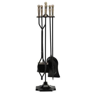 Set di 5 Utensili per Caminetto in Metallo da 31 Pollici con Supporto, Include Accessori Essenziali per un'Atmosfera Accogliente - Product Image 1