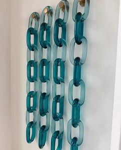 Décoration murale en résine de luxe, style chaîne, abstrait moderne, minimaliste, étanche, multifonctionnelle, sculpture murale suspendue, utilisation comme chaîne décorative - Product Image 6