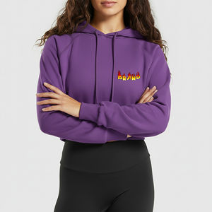 OEM/ODM Sweat à capuche pour femme en molleton 100% coton, délavé à l'acide, style streetwear hiver, qualité supérieure, léger, couleur unie - Product Image 1
