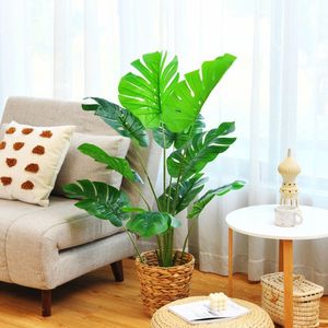 Set di 2 Alberi Artificiali di Monstera Deliciosa con 10 Foglie di Diverse Dimensioni - Product Image 5