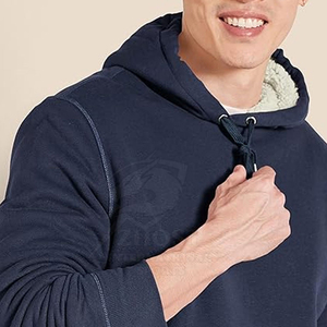 Sweat-shirt à capuche en coton 100% pour homme, avec logo personnalisé imprimé sur le devant, coupe classique, manches longues, poche, vêtements décontractés, OEM - Product Image 6