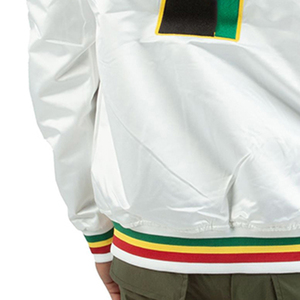 Men's High Quality Satin Varsity <b>Jacket</b> Stand Collar Casual Winter Zipper Closure Top Selling Fully Knitted Pattern Front - Product Image 6