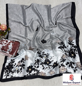 Pañuelo de satén personalizado de lujo con impresión y etiqueta de marca, servicio OEM ODM para promoción, publicidad y marketing. - Product Image 2