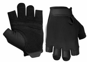 Gants de cyclisme demi-doigts en cuir à marque privée – Équipement de protection unisexe respirant et personnalisable pour le sport, la course et les activités de plein air - Product Image 3