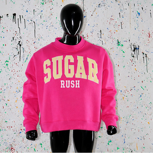 Suéter de cuello alto personalizado con letras griegas Green Sugar Rush, ropa para hermandades y fraternidades, ropa universitaria, OEM ODM - Product Image 2