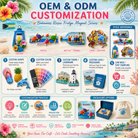 Fournisseur direct du fabricant, aimants de réfrigérateur en résine 3D personnalisés des Bahamas avec accents décoratifs, cadeaux souvenirs en gros