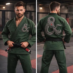Wholesale Customized Men's Judo Gi BJJ Kimono Stretched 100% Cotton Martial Arts Uniform Jiu Jitsu Kimono Gi Jitsu Uniform - Product Image 4