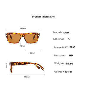 High Quality Custom Logo Retro Fashion Tr90 <b>Sunglasses</b> Luxury UV400 <b>Square</b> Eyewear Fashion Glasses for Women 2025 - Product Image 3