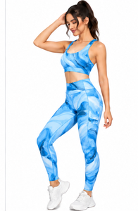 Women Breathable <b>Yoga</b> Set High Waist Shorts Sports Bra Custom Gym <b>Pilates</b> Fitness Workout Activewear Quick Dry Stretch Two Piece - Product Image 3