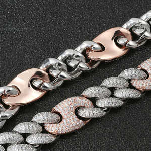 Pulsera de Cadena de Plata 925 Chapada en Oro Rosa de Lujo con Cristales de Circonita Redondos de Corte Brillante, Unisex, para Uso Diario - Product Image 3