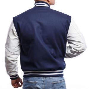 Nouvelle arrivée : veste varsity homme de haute qualité, logo personnalisé, vêtements d'hiver respirants, coupe-vent en laine, service OEM - Product Image 5