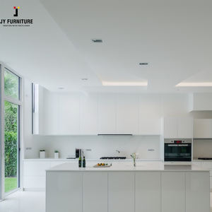 Meuble de cuisine de luxe sur mesure JY Project, style européen moderne, finition brillante, en MDF, avec tiroirs coulissants en bois artificiel - Product Image 4