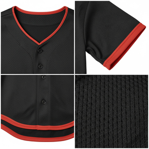 Camiseta de Béisbol Unisex de Alta Calidad con Cuello en V y Manga Corta para Adultos, Transpirable, de Secado Rápido, Estampada, Ropa Deportiva con Nombre Personalizado Cosido - Product Image 6