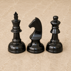 Exclusive <b>Chess</b> King Sculpture Hand Polished Stone Finish Premium <b>Table</b> Decor Elegant Home Office Display Accent Figurine - Product Image 3