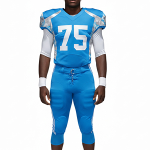 ชุดยูนิฟอร์มอเมริกันฟุตบอลคุณภาพดีที่สุด ผลิตตามสั่ง สำหรับฝึกซ้อม ระบายอากาศได้ดี ป้องกันแบคทีเรีย พร้อมแผ่นรองรับแรงกระแทกอย่างดี แบบสั้น - Product Image 4