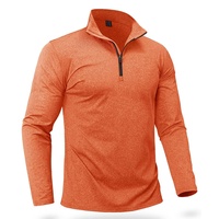 1/4 quart Zip chemise personnalisée de haute qualité Logo hommes coton séchage rapide quart Zip Performance Golf pull jogging porter