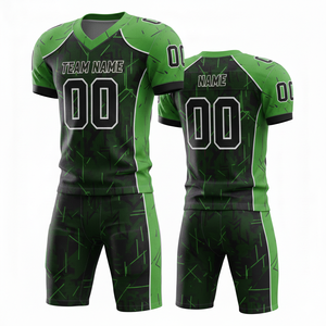 เสื้อฝึกซ้อมอเมริกันฟุตบอลแบบกำหนดเองสำหรับผู้ใหญ่ แขนสั้น ระบายอากาศได้ดี มีไซส์พลัส คอวี ผลิตจากโพลีเอสเตอร์ 100% - Product Image 4