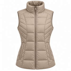 Warm Knitted Breathable Eco-Friendly Windproof Canvas <b>Packable</b> Sleeveless <b>Jacket</b> Plus Size Winter Woman Puffer Vest Custom - Product Image 1