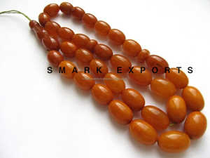 Résine d'ambre foncé Tasbih Misbah Subha Zikr perles de prière 33 perles ovales chapelet islamique musulman Dhikr Tasbeeh pour la méditation - Product Image 2