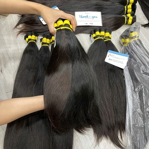 <b>Top</b> Quality Real Raw Unprocessed Vietnamese Human Hair Bundles One Donor Natural Color Global Shipping - Product Image 1