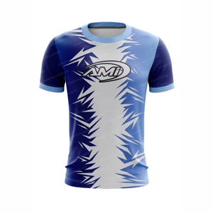 เสื้อยืดโพลีเอสเตอร์คุณภาพสูงแบบ OEM ขายส่ง เสื้อยืดแบบซับลิเมชั่น เสื้อยืดเรียบๆ สั่งพิมพ์ลายได้ตามต้องการ เสื้อยืดโอเวอร์ไซส์ สีสันปรับแต่งได้ - Product Image 2