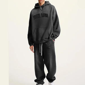 Sudadera Personalizada de Alta Calidad en Algodón y Poliéster, Estilo Vintage con Lavado Ácido, para Hombre, Talla Grande - Product Image 2