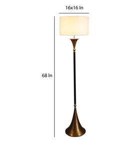 Lampe de sol de club de luxe en métal blanc et tissu avec base métallique, OEM ODM, faible MOQ, prix d'usine, vente en gros, approvisionnement en vrac - Product Image 6