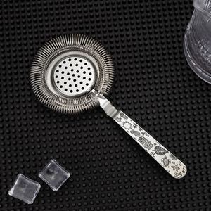 ที่กรองค็อกเทลแบบสลักลาย Tiki สำหรับผสมเครื่องดื่ม ทำจากสแตนเลส SS304 ใช้กรองผลไม้และน้ำแข็ง สำหรับชุดเครื่องมือบาร์และเชคเกอร์ - Product Image 1