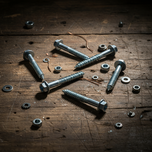 เหล็กกล้าคาร์บอนเกรด 4 ความแข็งแรงสูง แบบเมตริก/นิ้ว หัวหกเหลี่ยมภายนอก ปลายแหลม เกลียวไม้หยาบ HRC22-32 ชุบสังกะสี รุ่น PDC 4 - Product Image 1