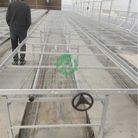 Grande table de plantation roulante portable avec roulettes, assemblage facile, en treillis métallique, multi-usages pour serre, jardin, intérieur, hydroponie