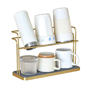 Stylish Design Double Layer Carbon Steel Mug Bottle Drying <b>Rack</b> Perfect Kitchen Organizer For Mugs And Glasses Cheapest Price - Product Image 6