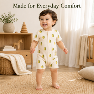 Mono de Bebé 100% Bambú al por Mayor |   Ropa de Una Pieza para Bebés, Ultra Suave, Acanalada, Transpirable, con Cierre a Presión, Manga Corta, Esencial para el Día a Día - Product Image 2