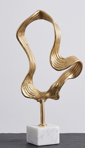 Cast Aluminum <b>Table</b> Sculpture Handmade Eco-Friendly Modern Design Gold Finish Abstract Religious Themes for Living Room Home - Product Image 2