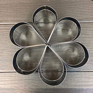 Teardrop Mousse <b>Ring</b> Stainless Steel 2 Size Options Large Small 2 Pieces Flower Shape <b>Cutters</b> Freezer Safe Oven Safe Dishwasher - Product Image 5