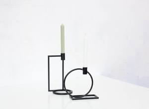 Candelabros Cónicos de Hierro Natural Ecológicos Hechos a Mano de Alta Calidad en Negro Mate, Plateados, para Navidad, Pascua, Hogar Moderno - Product Image 2